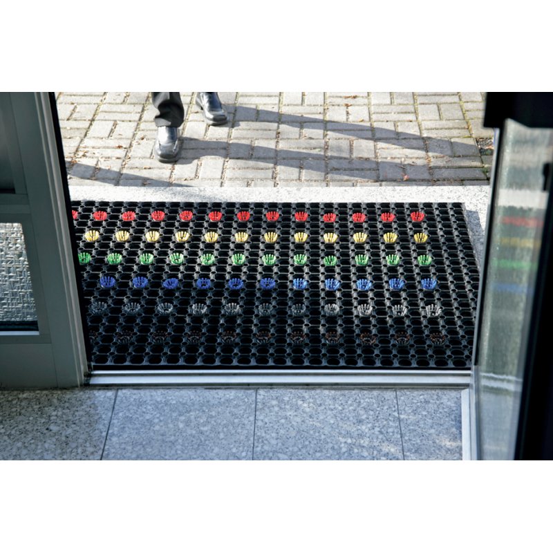 Miltex rubberen ringmat EAZYCARE SCRUB 400 x 600 mm zwart